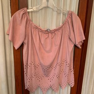 Dressy rose color crop top